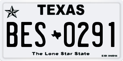 TX license plate BES0291