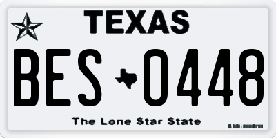 TX license plate BES0448