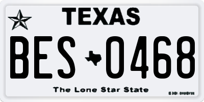 TX license plate BES0468