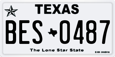 TX license plate BES0487