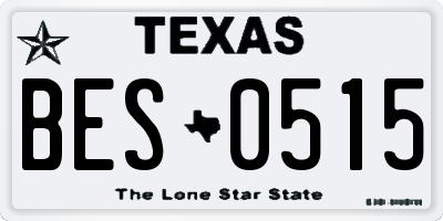 TX license plate BES0515