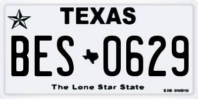 TX license plate BES0629