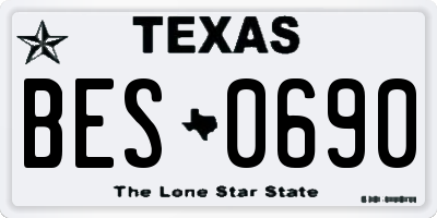TX license plate BES0690