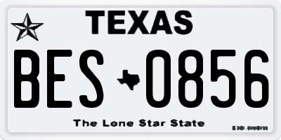 TX license plate BES0856