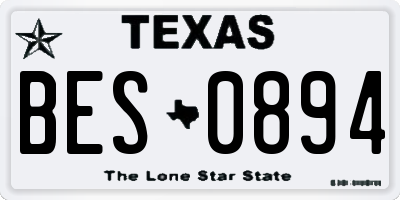 TX license plate BES0894