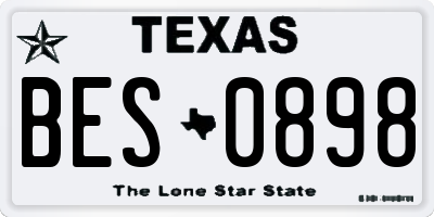 TX license plate BES0898