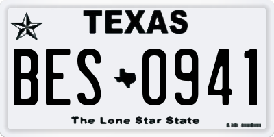TX license plate BES0941