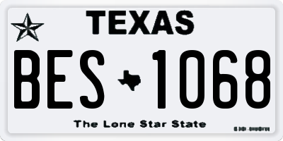 TX license plate BES1068