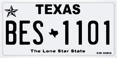 TX license plate BES1101
