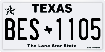 TX license plate BES1105
