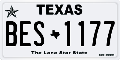 TX license plate BES1177