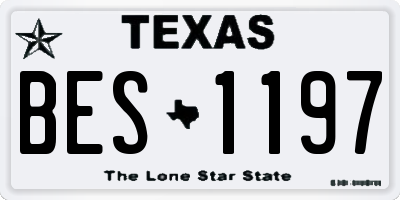 TX license plate BES1197