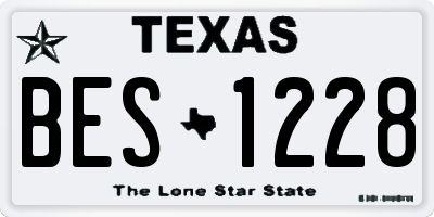 TX license plate BES1228