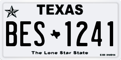 TX license plate BES1241