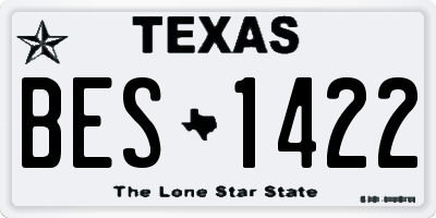 TX license plate BES1422