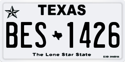 TX license plate BES1426