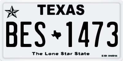 TX license plate BES1473