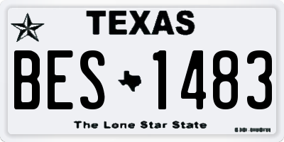 TX license plate BES1483