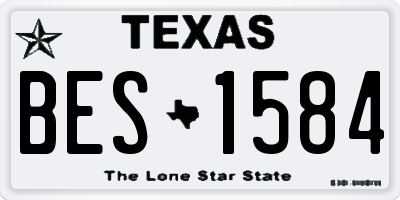 TX license plate BES1584