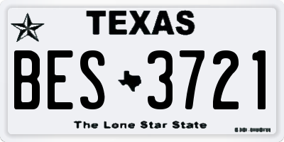 TX license plate BES3721