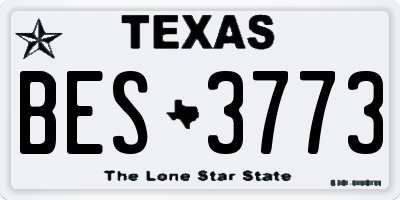 TX license plate BES3773