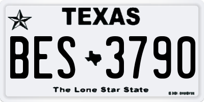 TX license plate BES3790