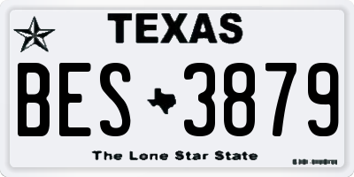 TX license plate BES3879