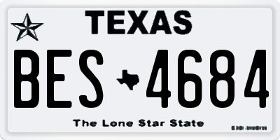 TX license plate BES4684