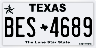 TX license plate BES4689