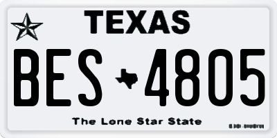 TX license plate BES4805