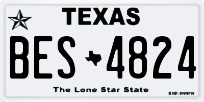 TX license plate BES4824
