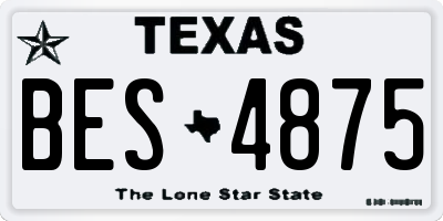 TX license plate BES4875