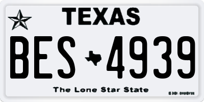 TX license plate BES4939