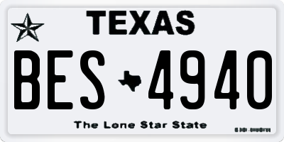 TX license plate BES4940