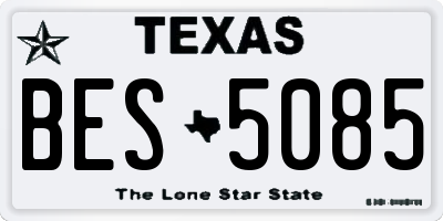 TX license plate BES5085