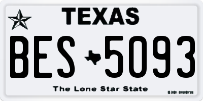 TX license plate BES5093