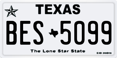 TX license plate BES5099