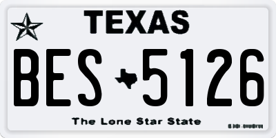 TX license plate BES5126