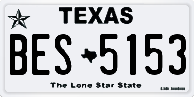 TX license plate BES5153