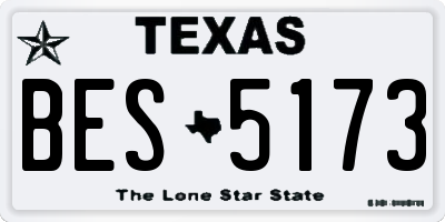 TX license plate BES5173