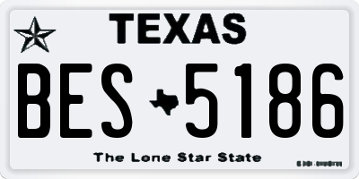 TX license plate BES5186