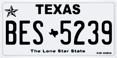 TX license plate BES5239
