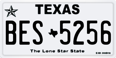 TX license plate BES5256