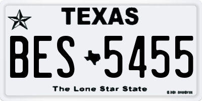 TX license plate BES5455