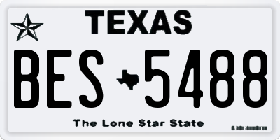 TX license plate BES5488
