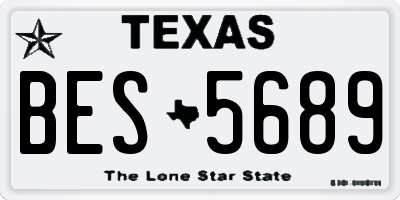 TX license plate BES5689