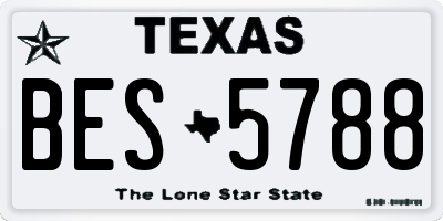 TX license plate BES5788