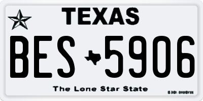 TX license plate BES5906