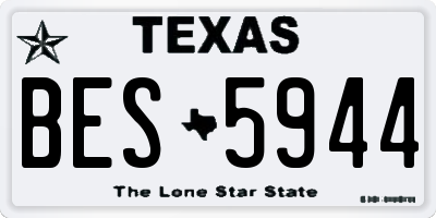 TX license plate BES5944