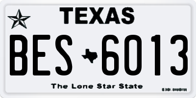 TX license plate BES6013